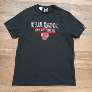 Helly Hansen Shirt Mens Medium Black North Cape Nordic Sea  Tee‎ Sailing Boating